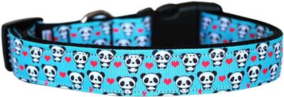 Dog & Cat Nylon Collar or Leash, "Panda Love"
