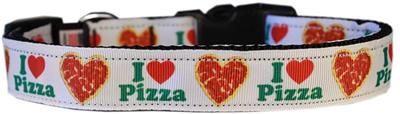 Dog & Cat Nylon Collar or Leash, "Pizza Party"