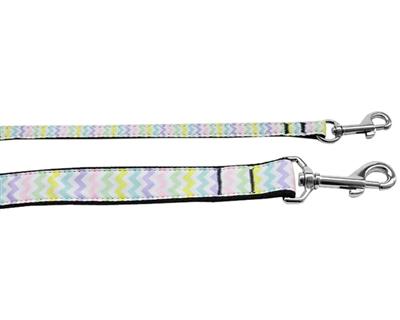 Dog & Cat Nylon Collar or Leash, "Spring Chevron"