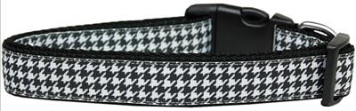 Dog & Cat Nylon Collar or Leash, "Houndstooth Black"