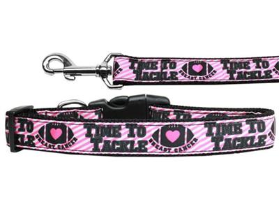 Dog & Cat Nylon Collar or Leash, "Tackle Breast Cancer"