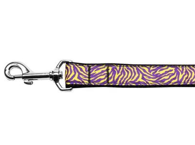 Dog & Cat Nylon Collar or Leash, "Purple and Yellow Tiger Stripes"