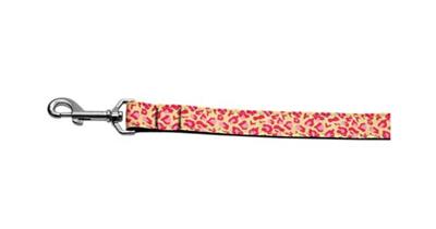 Dog & Cat Nylon Collar or Leash, "Tan and Pink Leopard"