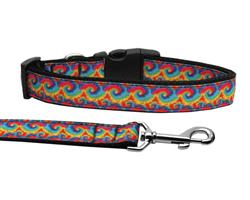Dog & Cat Nylon Collar or Leash, "Tie Dye"