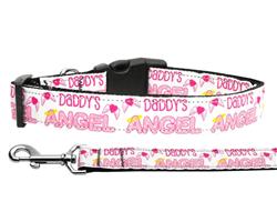 Dog & Cat Nylon Collar or Leash, "Daddy's Angel"