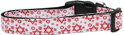 Hanukkah Dog & Cat Nylon Collar or Leash, "Red Star Of David"