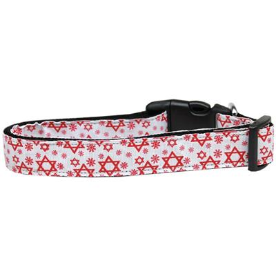 Hanukkah Dog & Cat Nylon Collar or Leash, "Red Star Of David"