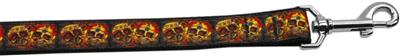 Dog & Cat Nylon Collar or Leash, "Skull Crossed Lovers"