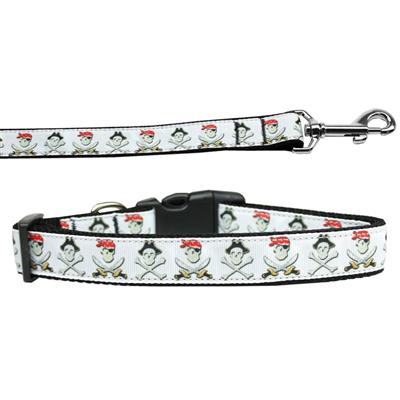 Dog & Cat Nylon Collar or Leash, "Jolly Roger"