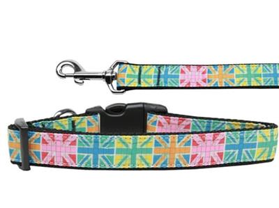 Dog & Cat Nylon Collar or Leash, "Multi-Color UK Flag"