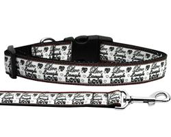 Dog & Cat Nylon Collar or Leash, "Live Laugh and Love"