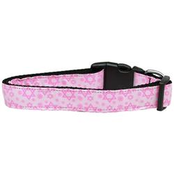Hanukkah Dog & Cat Nylon Collar or Leash, "Pink Star Of David"