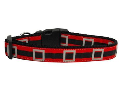 Christmas Dog & Cat Nylon Collar or Leash, "Santa Belt"