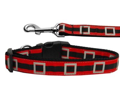Christmas Dog & Cat Nylon Collar or Leash, "Santa Belt"