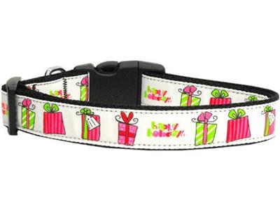 Christmas Dog & Cat Nylon Collar or Leash, "All Wrapped Up"