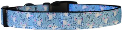 Dog & Cat Nylon Collar or Leash, "Narwhals"
