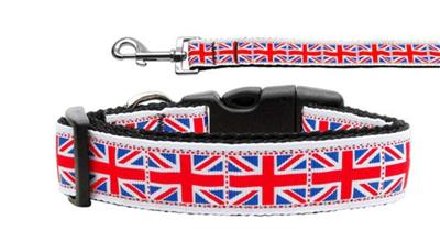 Dog & Cat Nylon Collar or Leash, "Tiled Union Jack"