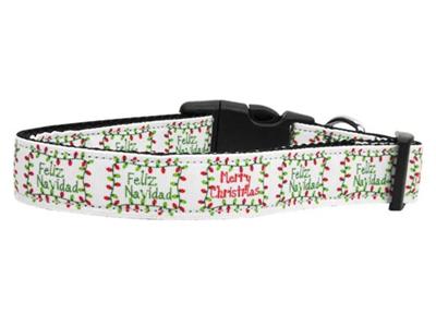 Christmas Dog & Cat Nylon Collar or Leash, "Feliz Navidad"