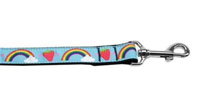 Dog & Cat Nylon Collar or Leash, "Rainbows & Berries"