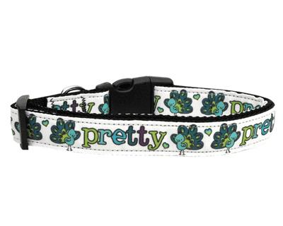 Dog & Cat Nylon Collar or Leash, "Pretty As A Peacock"