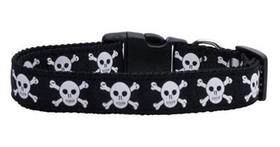 Dog & Cat Nylon Collar or Leash, "Skulls"