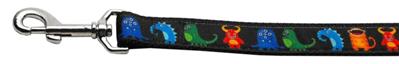 Dog & Cat Nylon Collar or Leash, "Black Monsters"