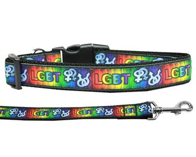 Dog & Cat Nylon Collar or Leash, "LGBT"