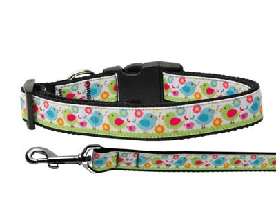 Dog & Cat Nylon Collar or Leash, "Chirpy Chicks"