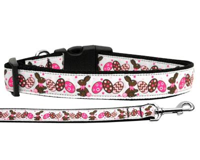 Dog & Cat Nylon Collar or Leash, "Chocolate Bunnies"