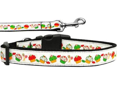 Christmas Dog & Cat Nylon Collar or Leash, "Christmas Cupcakes"