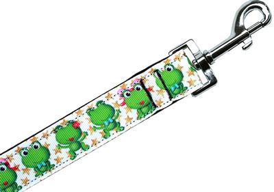 Dog & Cat Nylon Collar or Leash, "Happy Frogs"