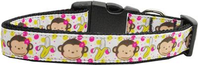 Dog & Cat Nylon Collar or Leash, "Monkeys & Bananas"