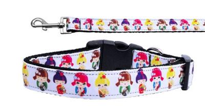 Dog & Cat Nylon Collar or Leash, "Crazy for Kimonos"
