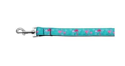 Dog & Cat Nylon Collar or Leash, "Pink Flamingos"