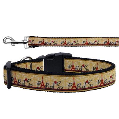 Dog & Cat Nylon Collar or Leash, "From Paris With Love"