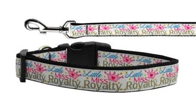 Dog & Cat Nylon Collar or Leash, "Little Miss Royalty"