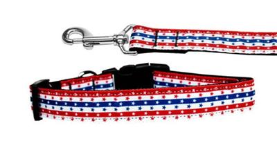 Dog & Cat Nylon Collar or Leash, "Stars and Stripes"