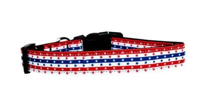 Dog & Cat Nylon Collar or Leash, "Stars and Stripes"