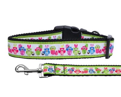 Dog & Cat Nylon Collar or Leash, "Easter Birdies"