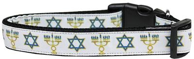 Hanukkah Dog & Cat Nylon Collar or Leash, "Jewish Traditions"