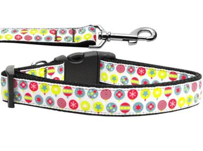 Christmas Dog & Cat Nylon Collar or Leash, "Christmas Ornament"