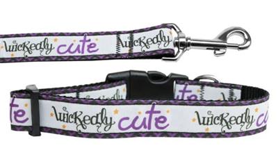Halloween Dog & Cat Nylon Collar or Leash, "Wickedly Cute"