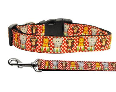 Dog & Cat Nylon Collar or Leash, "Circus Smirkus"