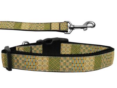 Dog & Cat Nylon Collar or Leash, "Beige Chaos"