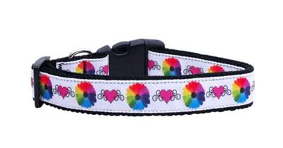 Dog & Cat Nylon Collar or Leash, "Technicolor Love"