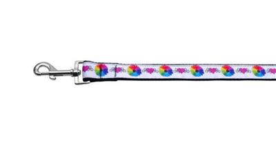 Dog & Cat Nylon Collar or Leash, "Technicolor Love"