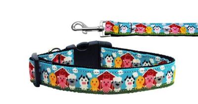 Dog & Cat Nylon Collar or Leash, "Barnyard Buddies"