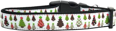Christmas Dog & Cat Nylon Collar or Leash, "Designer Christmas Trees"