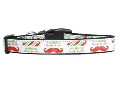 Christmas Dog & Cat Nylon Collar or Leash, "Stashing Through The Snow"