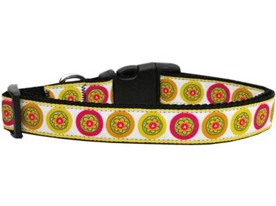Dog & Cat Nylon Collar or Leash, "Autumn Daisies"